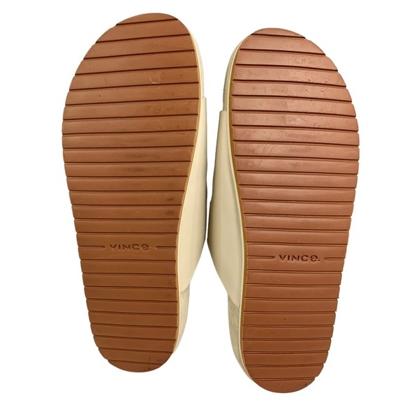 Vince Glyn Leather & Suede Slide Sandals - Picture 5 of 6